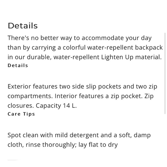 NWT Vera Bradley Lighten Up Sporty Compact Backpack Lisbon Medallion Cool - Picture 5 of 6